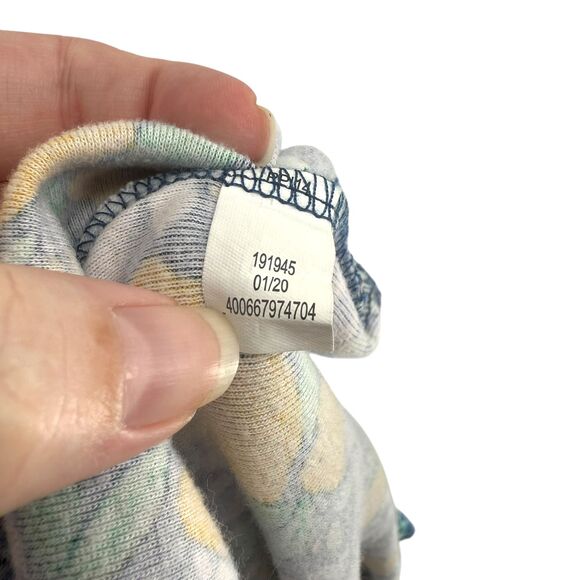 Croft & Barrow Classic Tee Women 2X Short Sleeve Blue Cotton Lemons Floral Shirt - Picture 11 of 11